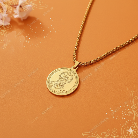 Gold Plated Hanuman Locket With Chain